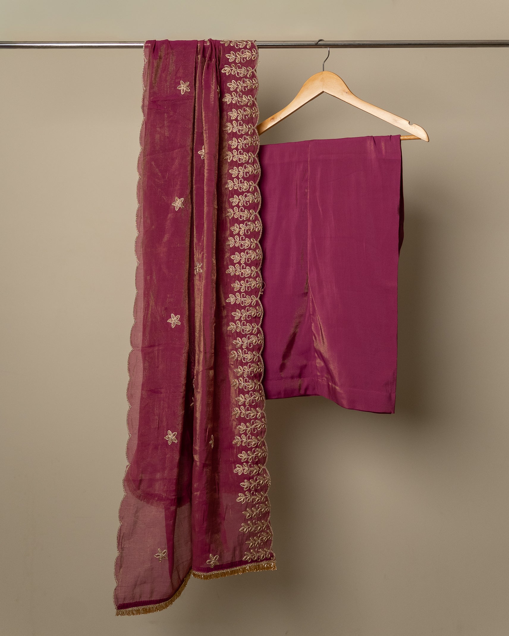 Rani Pink Silk Suit Set