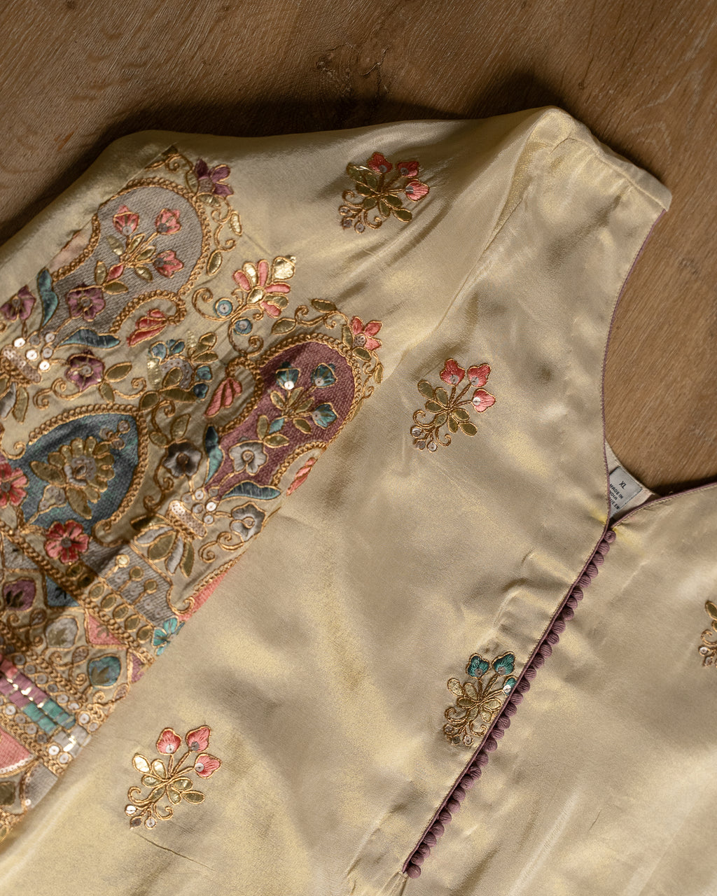 Beige Handwork Suit Set