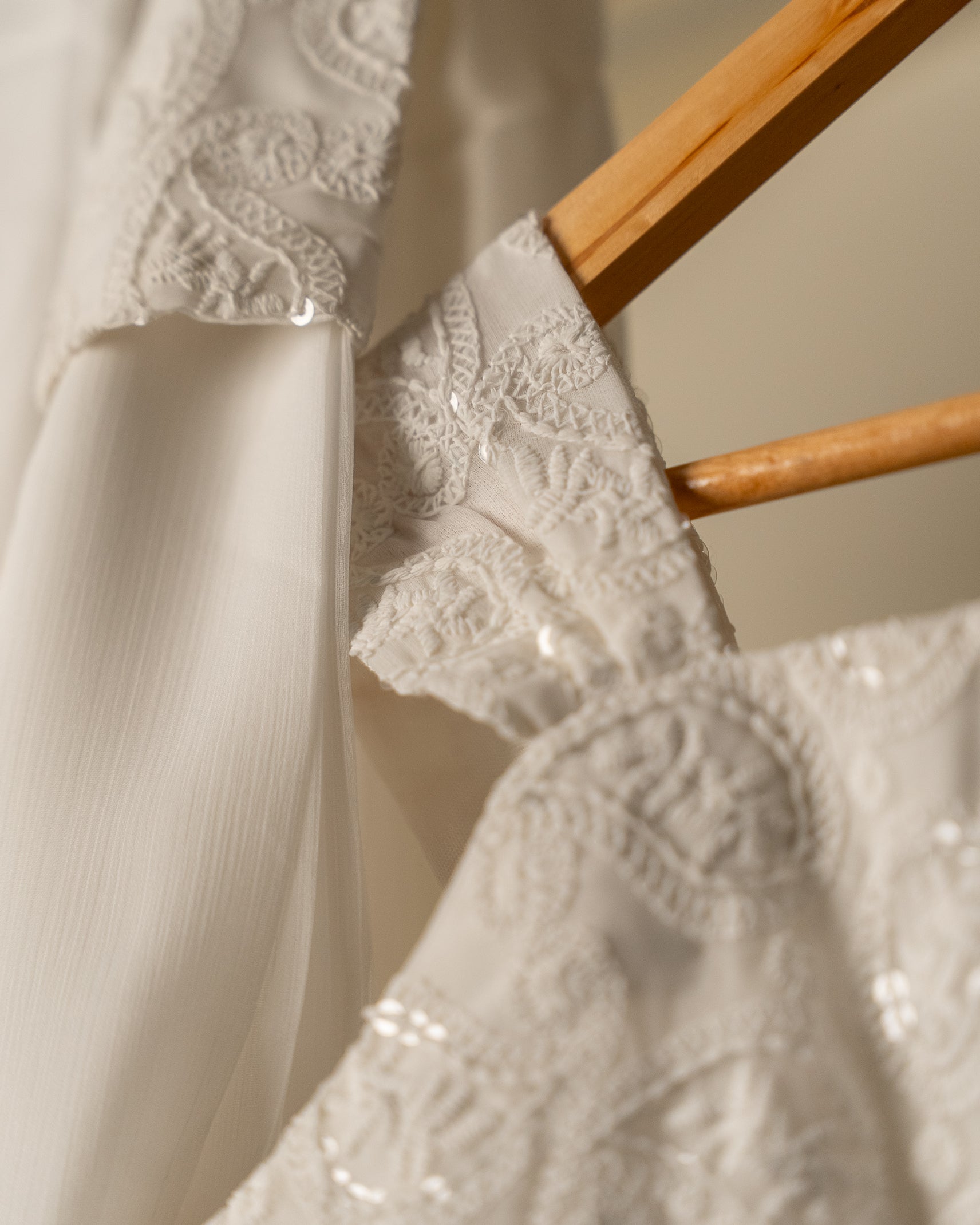 White Pearl Embellished co-ord Set