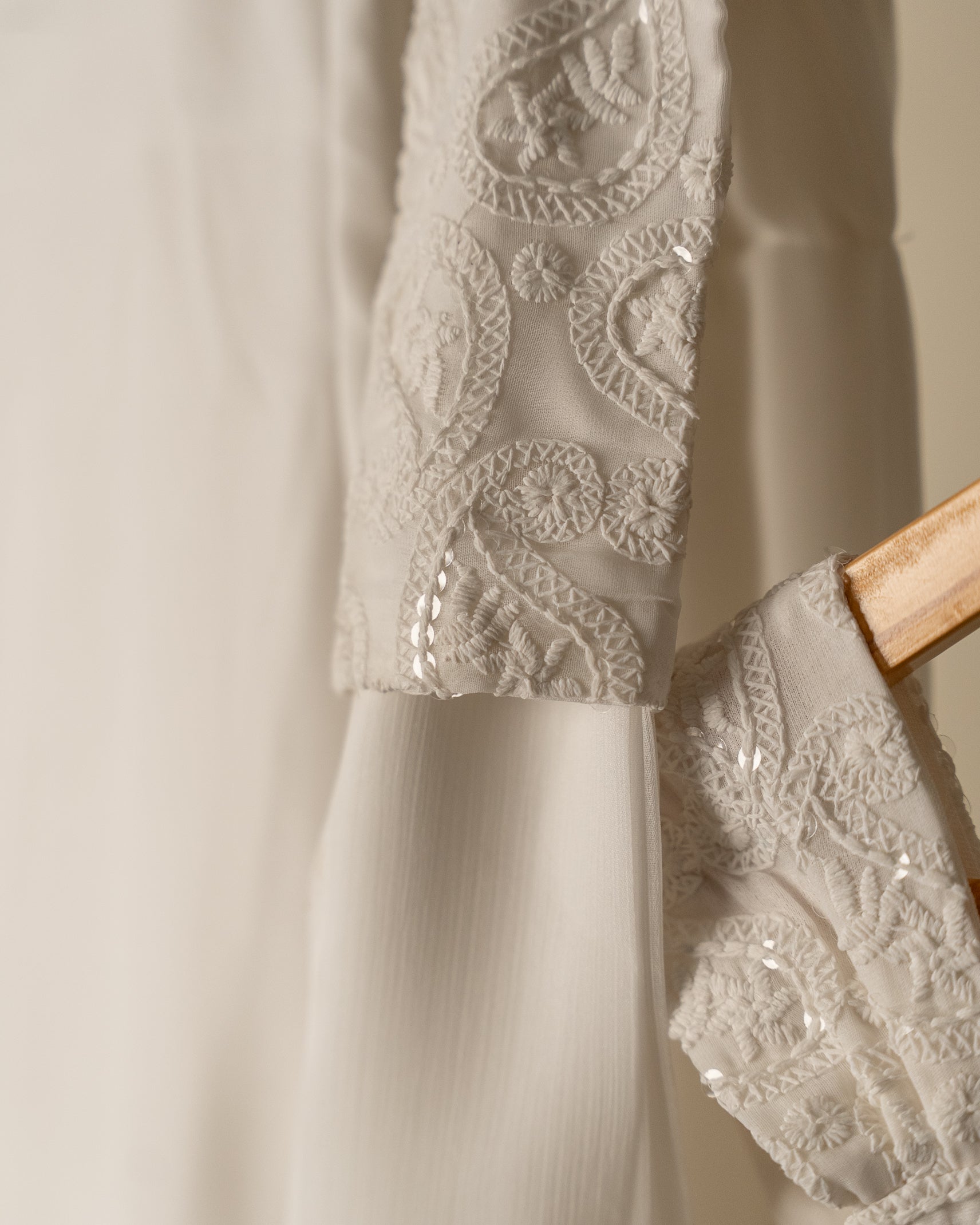 White Pearl Embellished co-ord Set