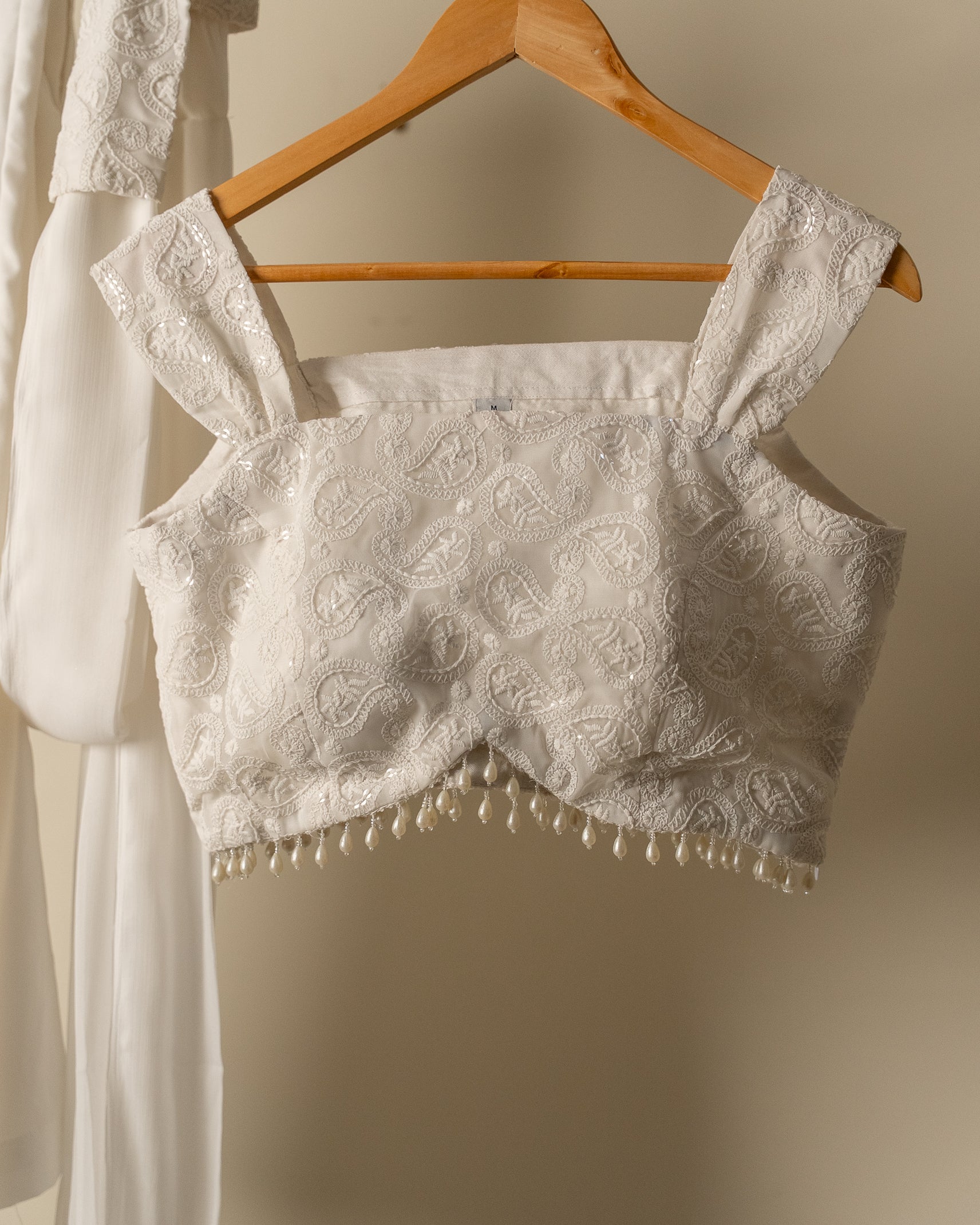 White Pearl Embellished co-ord Set
