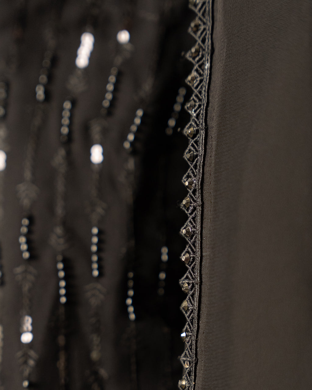 Midnight Black Sequin Party Wear
