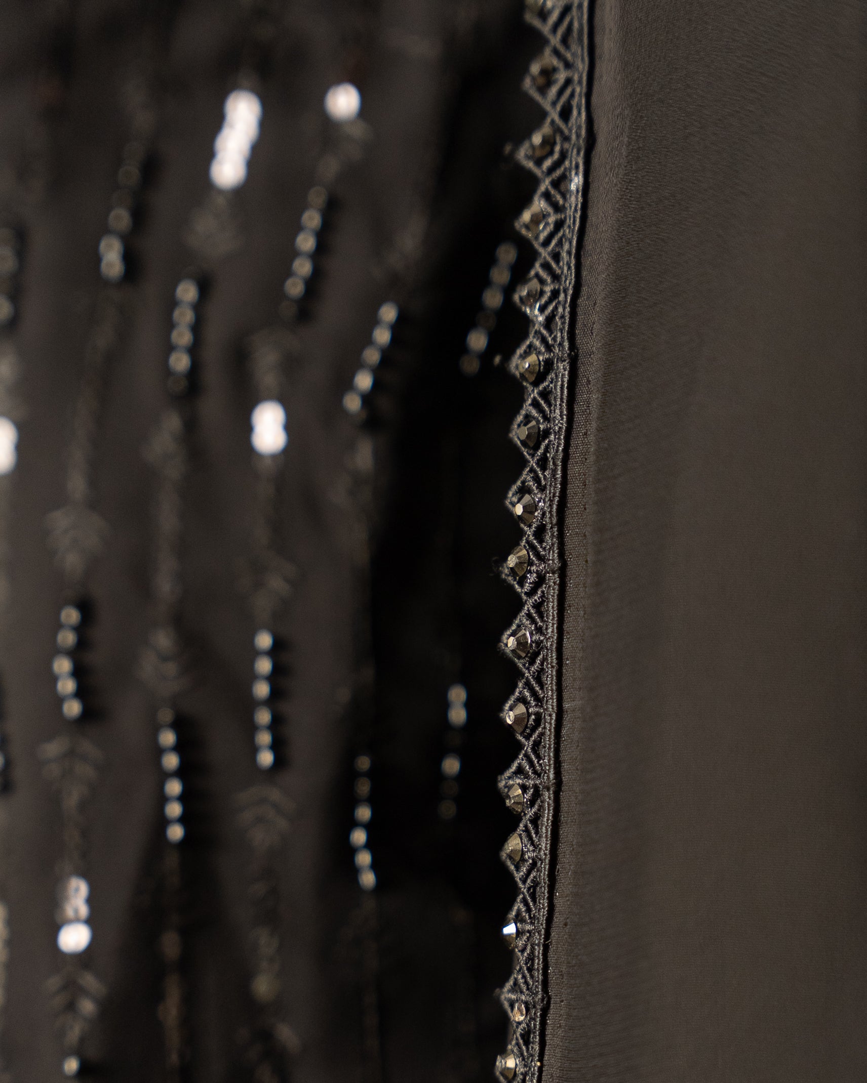 Midnight Black Sequin Party Wear
