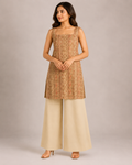 Ivory Beige Embroidered Luxury Suit Set