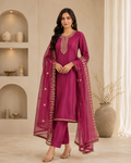 Rani Pink Silk Suit Set