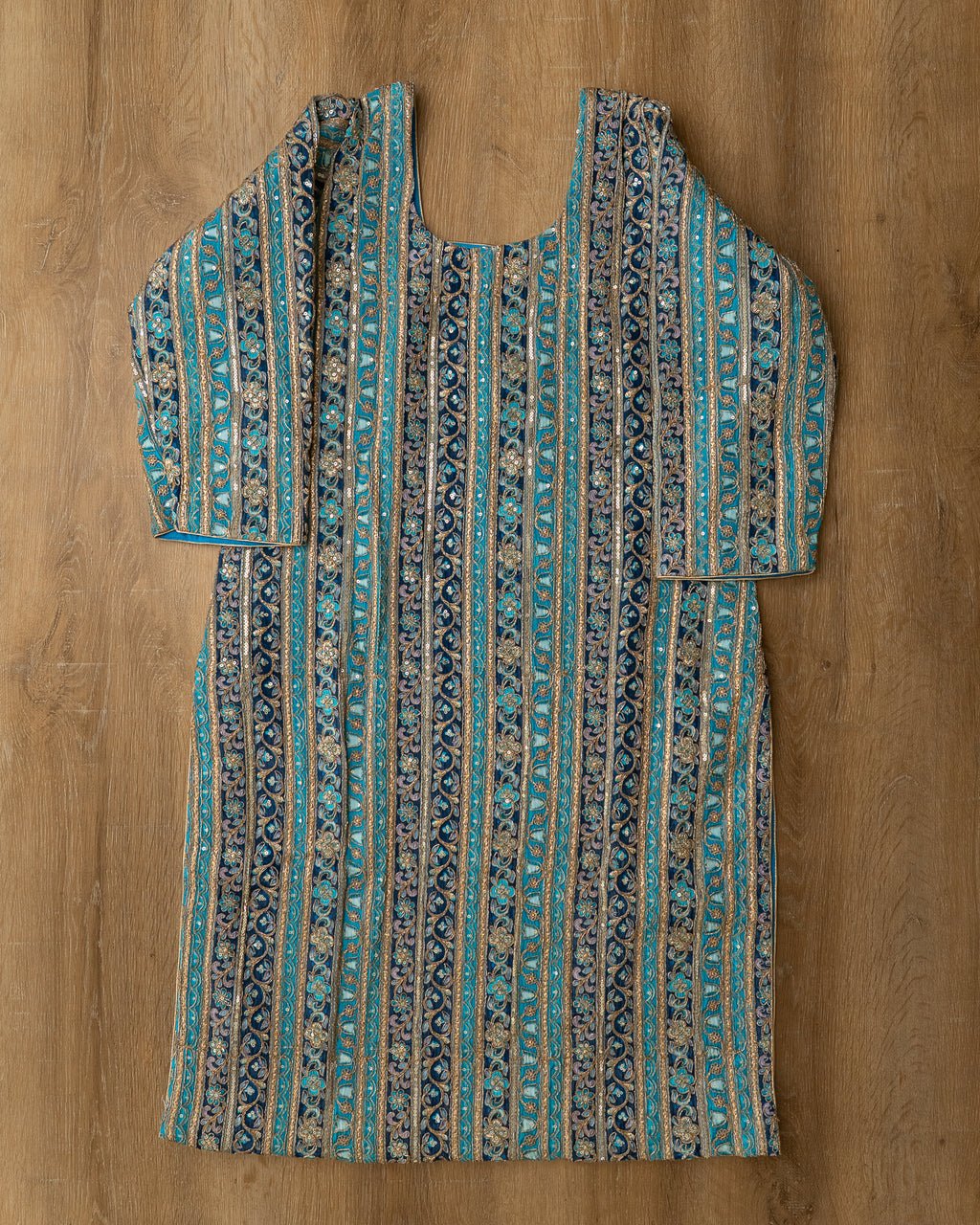 Blue Royal Embroidered Suit Set
