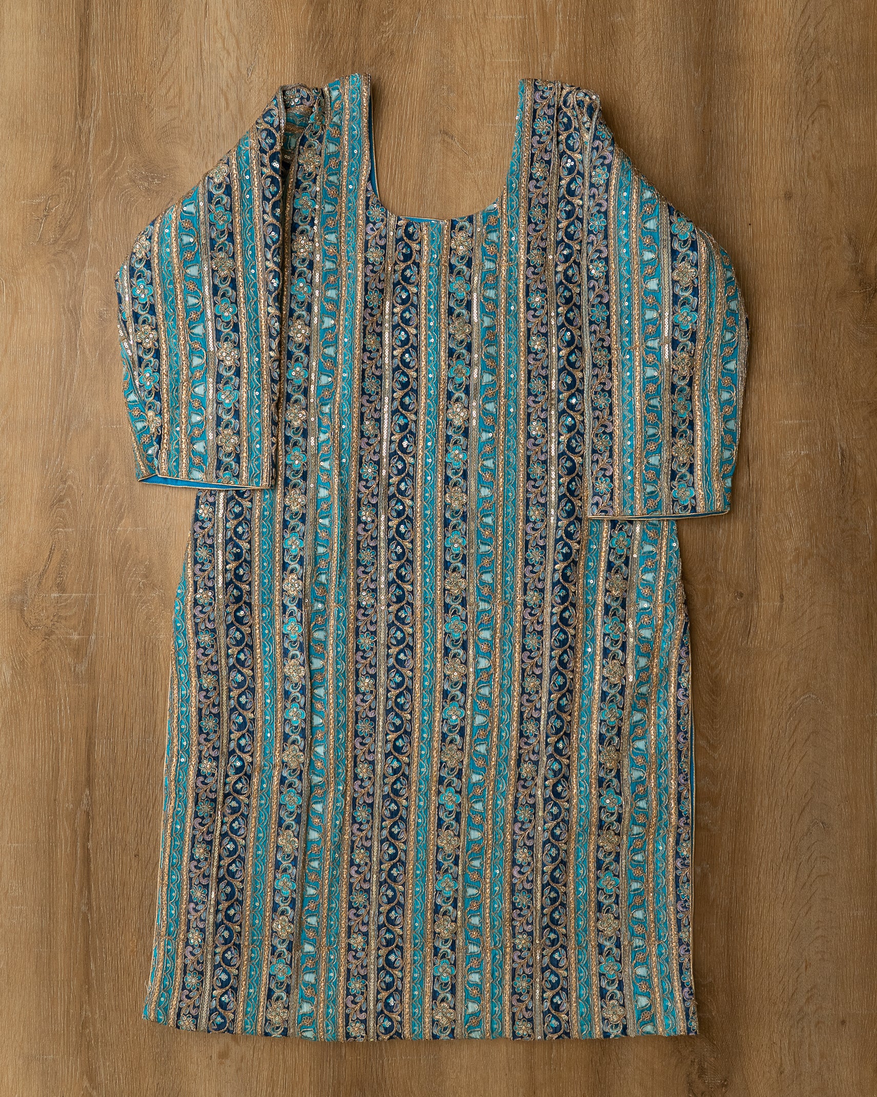 Blue Royal Embroidered Suit Set