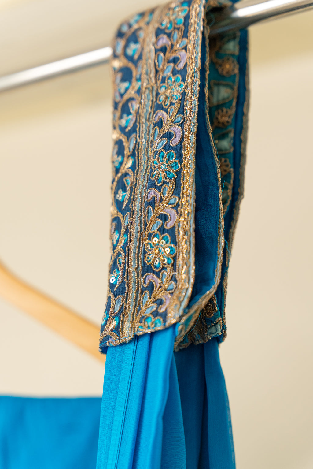 Blue Royal Embroidered Suit Set