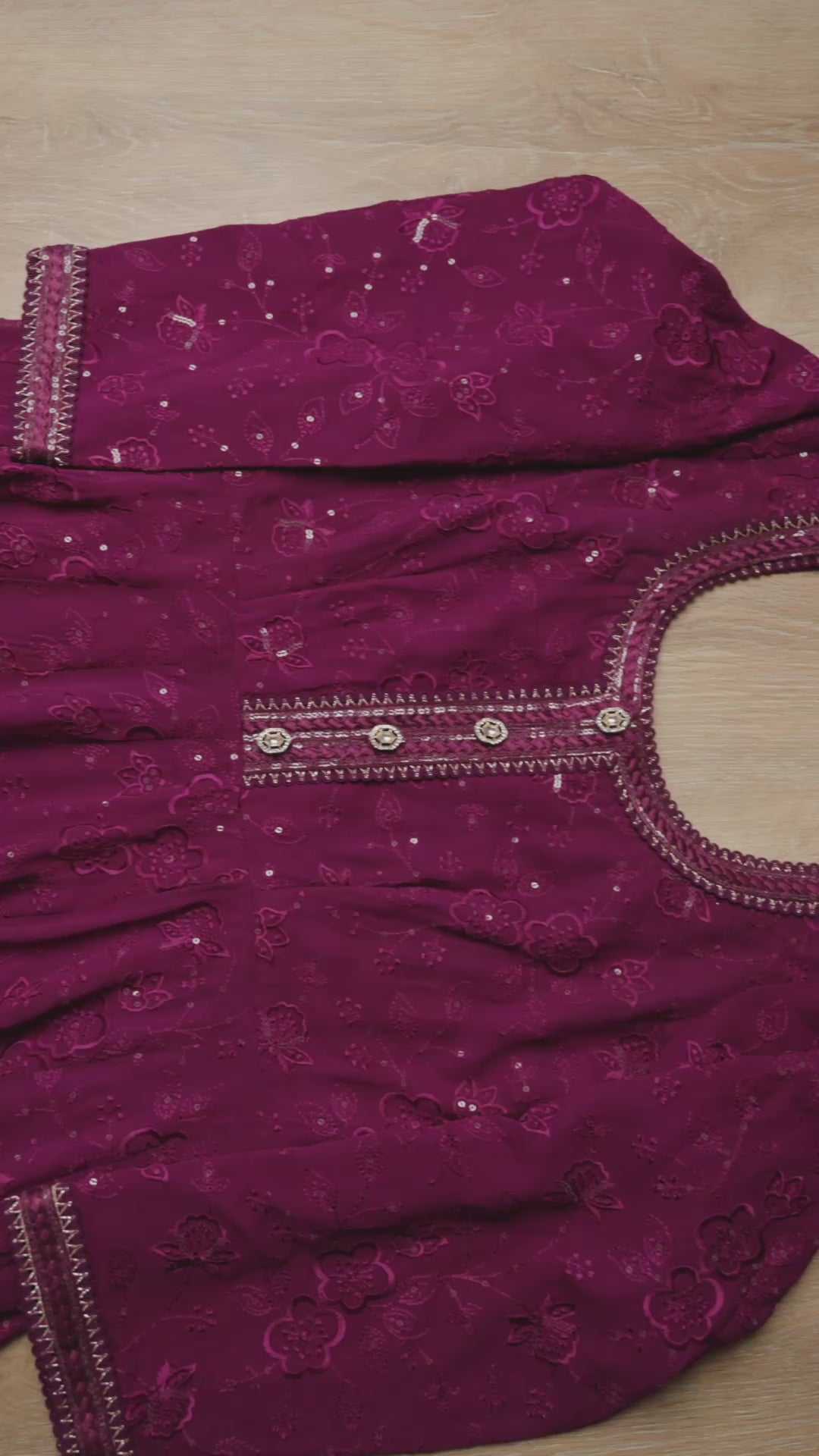 Plum Purple Embroidered Maxi Dress