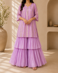 Lavender Jacket Sharara co-ord Set