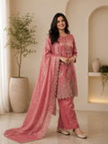 Rust Pink Embroidered Elegance Suit Set