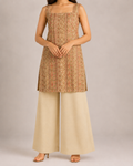 Ivory Beige Embroidered Luxury Suit Set