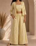 Pastel Yellow Floral Coord Set