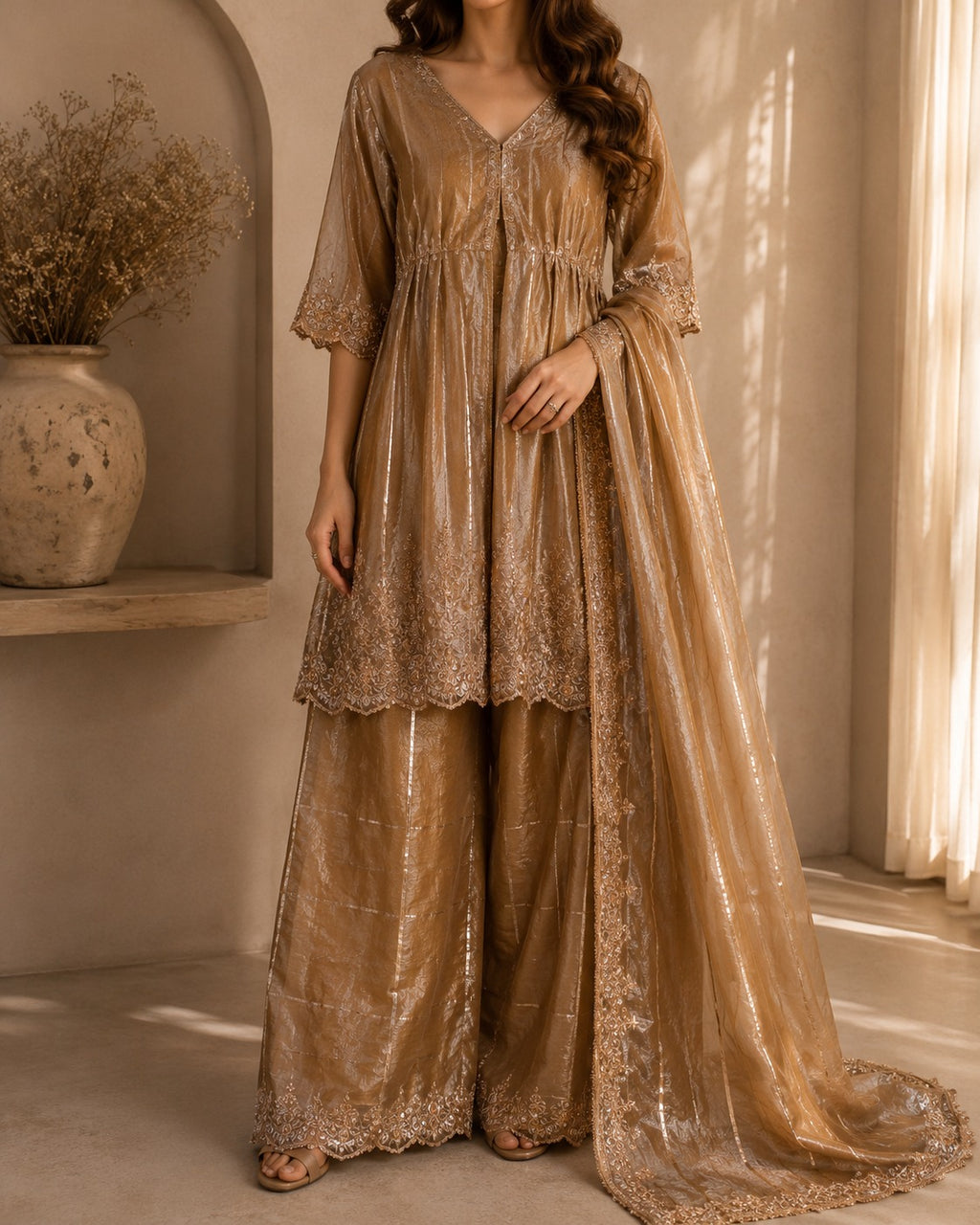 Zariah Embroidered Festive Suit Set